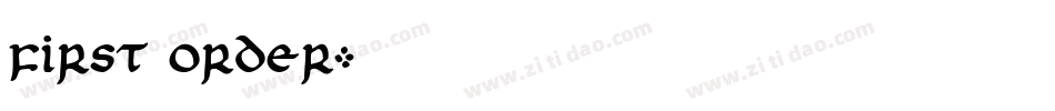 First Order字体转换